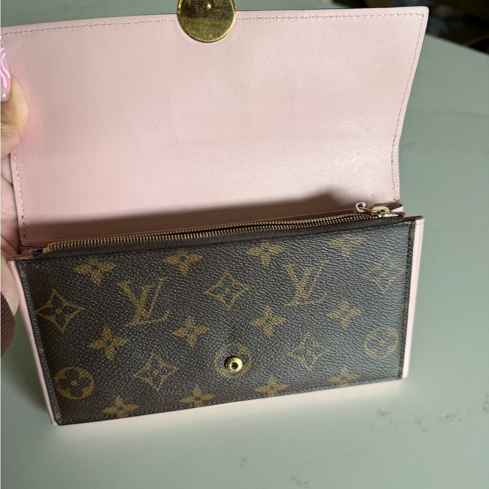 Louis Vuitton Monogram Brown and Pink Wallet